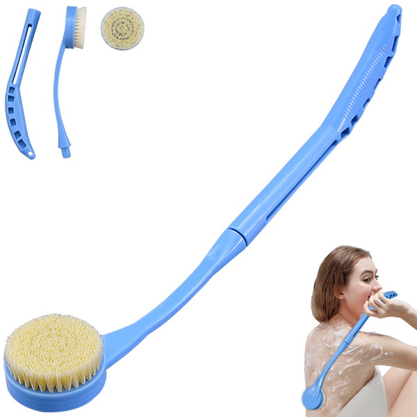 Btideas Back Brush Long Handle, 20.5 Back Scrubber for Shower, Shower Brush for All Skin