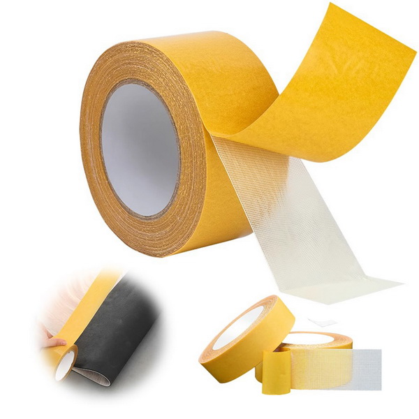 BTideas Thin Double Sided Adhesive Tape, 1.96in*65.61ft Transparent Sticky Tape Heavy Duty